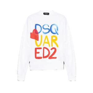 Dsquared2 Summer Lovers 로고 프린트 크루넥 스웨트셔츠 S78GU0084S25551 100 TP936945751