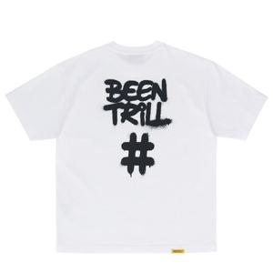 [빈트릴]공용 스프레이 프린팅 오버핏 반팔 티셔츠-BA242TS010-OF