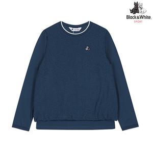 [블랙앤화이트]여성 우븐 레이어드 긴팔 티셔츠 9405LZSP_BLUE GREEN