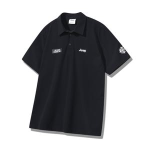 [지프]JQ3TSU740 블랙 남녀공용 기능성 반팔 피케 티셔츠_SC