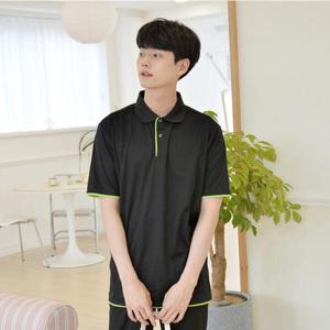 아트박스/교복몰 쿨론 페브릭 이중 카라티 반팔 티셔츠 (남여공