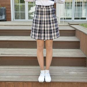 아트박스/교복몰 교복몰 백합주름치마 핑크체크 주름 교복치마