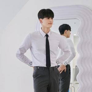 아트박스/교복몰 교복몰 프리미엄 남성 화이트 셔츠 (그레이체크