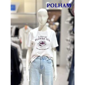 [폴햄] 여성 26수 그래픽 크롭 반팔 티셔츠 PHF3TS2130 -US