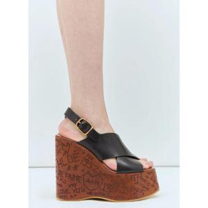 25 FW 끌로에 여성 맥심 웨지 샌들  chl0257042blk