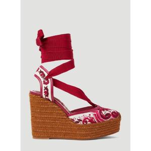 25 FW 돌체앤가바나 여성 프린트 브로케이드 웨지 샌들 dol0253023pin