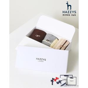 [헤지스] HISS5E303W2_여성 퍼피자수 혼합패턴 중목 양말 3종 세트