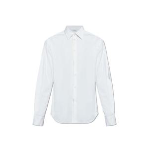 페라가모 로고 자수 커브드 헴 셔츠 144305C780366 WHITE TP934821360