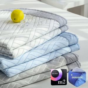 [르헤브] 오션 듀라론 3중직 냉감 고정밴드 여름 침대패드 Q