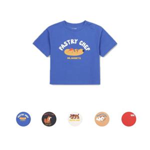 탑텐키즈 MKF3TS3301 공용 유아 쿄니 그래픽 5부티