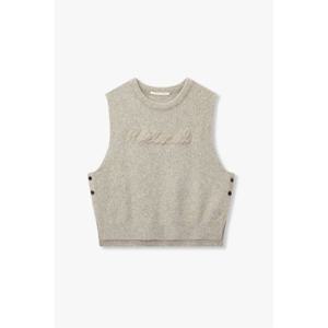 지컷 (7255350103) 부클 레터링 니트 베스트