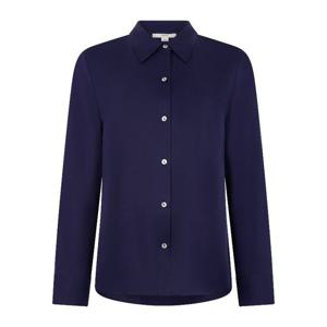 빈스 네이비 블루 칼라 롱 슬리브 셔츠 V126113127 586TWI