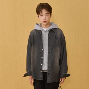 [오션스카이] 공용 베이직 데님 긴팔 셔츠-EEJB5401B02