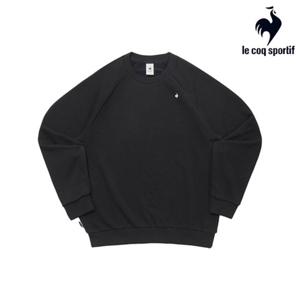 [르꼬끄] 유니 에센셜 레귤러 맨투맨 QQ323LFS91_BLK