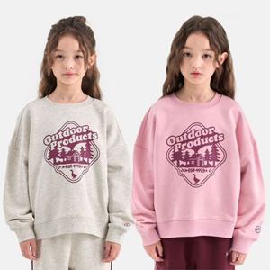 [차일디] 아웃도어프로덕츠키즈 (OD253IMM74) 여아 세미크롭 그래픽 맨투맨 2color