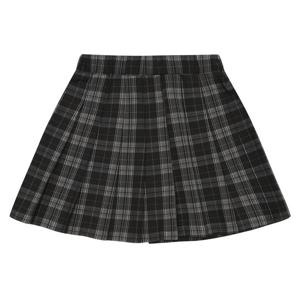 에꼴리에 여아 밴딩 모노 체크 플리츠 스커트 23C5851_BK