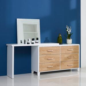 우아미가구 이오민 확장형 3단 1200 화장대 세트