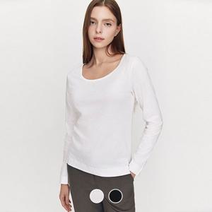 [지오다노/본사] 325901 여 저지 스쿱넥 긴팔티