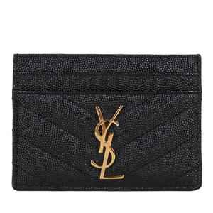 생로랑 25FW 여성 카산드라 마틀라세 카드지갑 블랙 423291 BOW01 1000