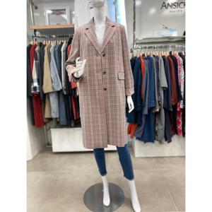 안지크 세이브존07 체크 버튼 롱코트 FA1JC1110RE