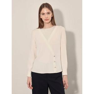 [올리비아로렌]올리비아로렌 sh06 라운드 랩 블라우스 VOCNL4F82