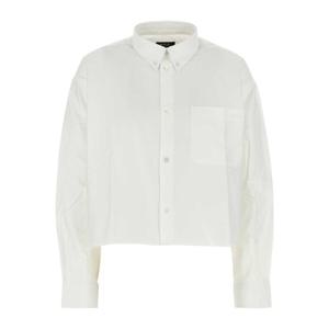 아페쎄 크롭 화이트 코튼 셔츠 COECKF12632 AAB