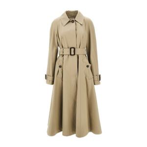 버버리 플레어 헴 벨티드 웨이스트 트렌치 코트 8115037 C2247