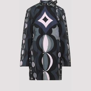 에밀리오푸치 보우 디테일 실크 미니 원피스 5URG20 5U881 023