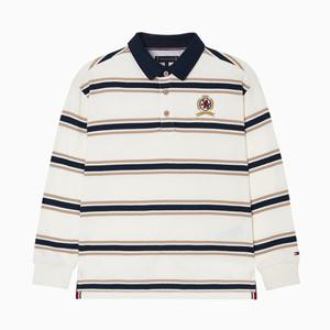 타미힐피거 키즈 T42F7KKT510BT1 인터록 스트라이프 럭비 티셔츠