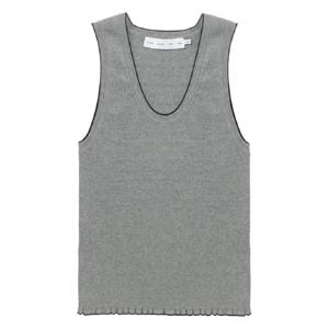 25 FW 프로엔자슐러화이트라벨 골지 니트 러플 탱크 탑 WL2537596KC139 TP442603860