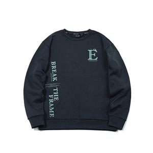 인터크루 남성 루즈핏전사레터링맨투맨 ITV4TM06ACC (차콜)