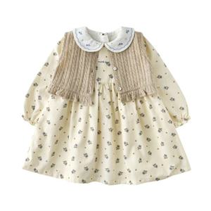 밍크뮤ch 쁘띠플라워베스트SET원피스 (35C1540002)