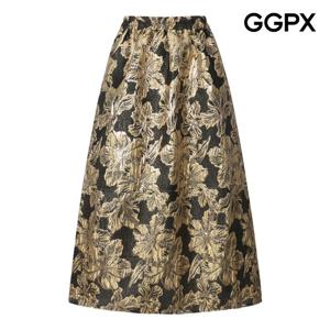 GGPX  골드 플라워 밴딩 스커트 (GP9SK006F)