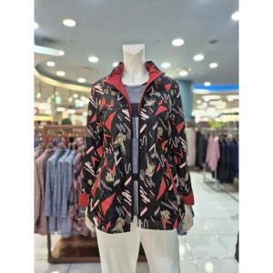 포라리 세이브존05 모던 그래픽 패턴 집업 가을 점퍼 LB34041