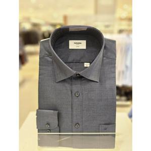 (RPFSG000424NY) (레노마 일반핏) 배색  카치온 솔리드  남성긴팔셔츠