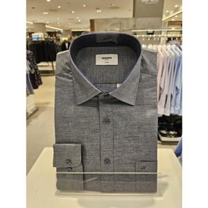 (RPFSG000424GY) (레노마 일반핏) 배색  카치온 솔리드  남성긴팔셔츠