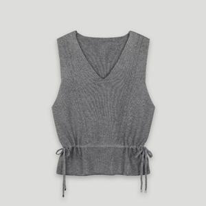 [코데즈컴바인] 브이넥 허리 스트링 니트 베스트 (CKC-VT001W9)