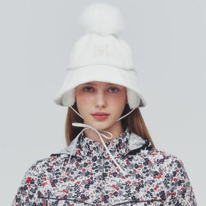 [링스본사] [25FW] 여성 코듀로이 귀달이 방울 버킷햇 L21E4CP259_WH