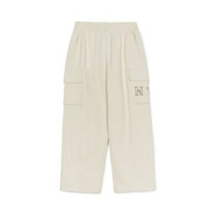 M MLB바지 GQC 3APTB1444-50CRM 베이직 쿠퍼스 로고 카고 와이드팬츠