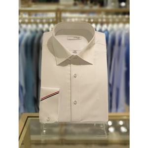 듀퐁셔츠 SE5FM21LS375SWH 남성 슬림핏 긴팔 소매삼색띠 포인트 구김없고 신축성 있는 남자와이셔츠