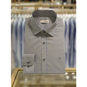 듀퐁셔츠 SE5FM21LS364SNY 남성 슬림핏 긴팔 구김없고 신축성 있는 스트라이프 남자와이셔츠