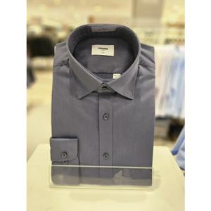 (RPFSL010224NY) (레노마 슬림핏) 뱀브폴리트윌스판 솔리드 긴팔셔츠