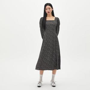 [랩]스퀘어넥 레오파드 롱원피스 AR1WO362