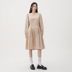 [랩]스트링 끈 주름 미디원피스 AR1WO365