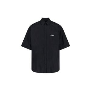 발렌시아가 BB 로고 자수 오버사이즈 셔츠 850829TRM28 1000 TP949142307