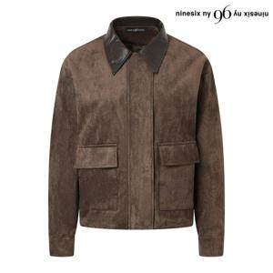 나인식스뉴욕 배색 카라 스웨이드 하프 포켓 자켓 (NP3JK019L0)