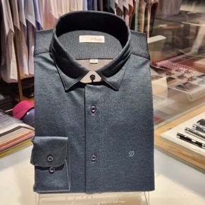 듀퐁셔츠 SE5FM21LS316SGE 착용감이 편한 져지원단 캐쥬얼 슬림 핏 셔츠