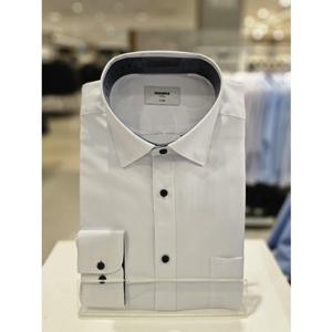 (RPFSG0020) (레노마 일반핏) 스냅배색 핀도비 스트라이프 긴팔셔츠