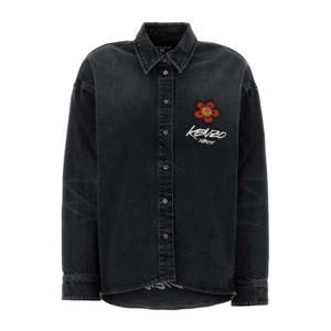 겐조 푸투라 로고 자수 데님 셔츠 FF62DC2506C8 BS