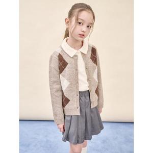 [시즌30%OFF][빈폴키즈] 여아 아가일 카디건  베이지 (BI5X5AG01A)